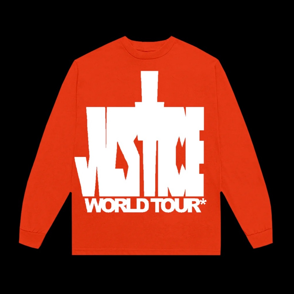 📌 ( Sold ) Justin Bieber Authentic JUSTICE Tour Long Sleeve Tshirt